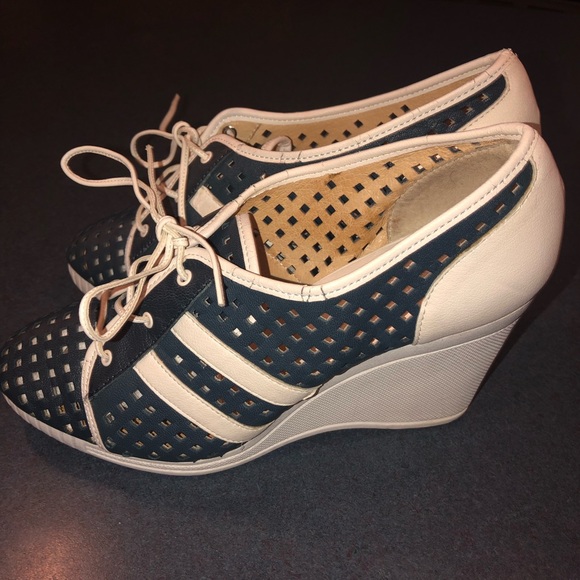 MICHAEL Michael Kors Shoes - Michael Kors leather laser cut wedges